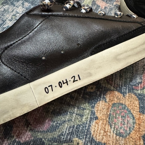 Golden Goose Black Sneakers with Glitter Accents - Picture 6 of 8